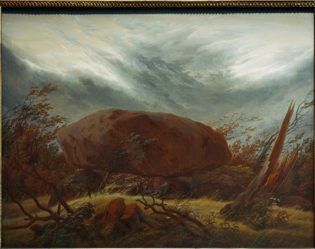 Megalitikus sír ősszel alkotó: Caspar David Friedrich