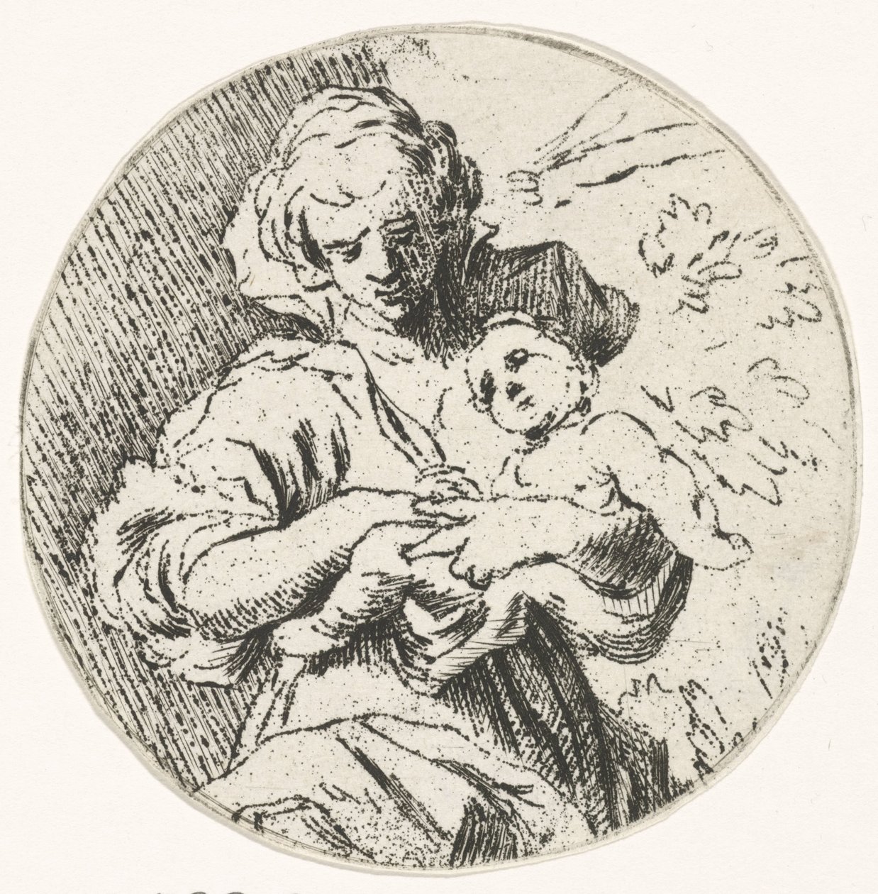 Nő gyermekkel a karjában alkotó: Caspar Jacobsz. Philips