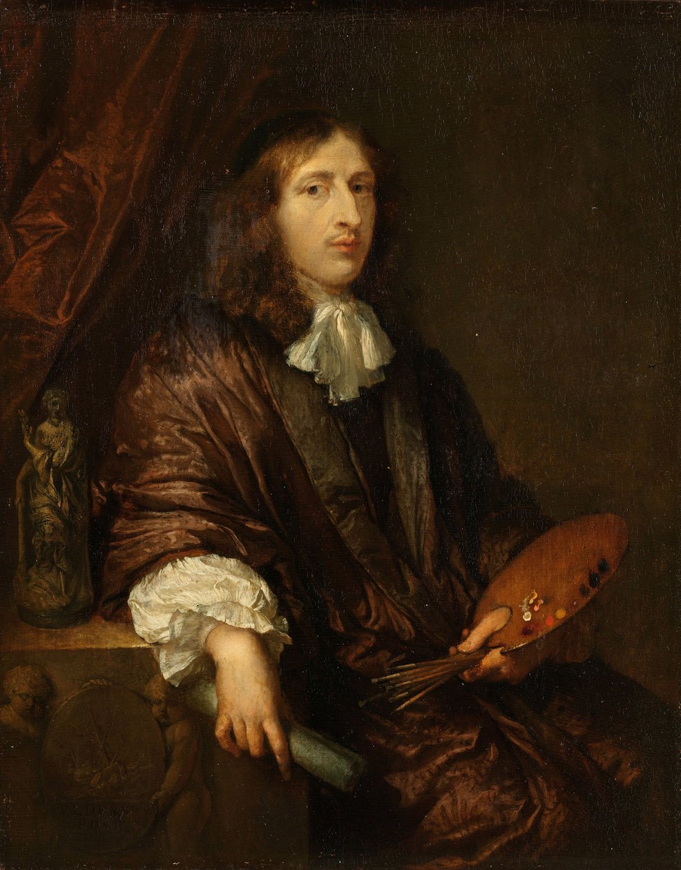 Önarckép, c. 1670. alkotó: Caspar Netscher