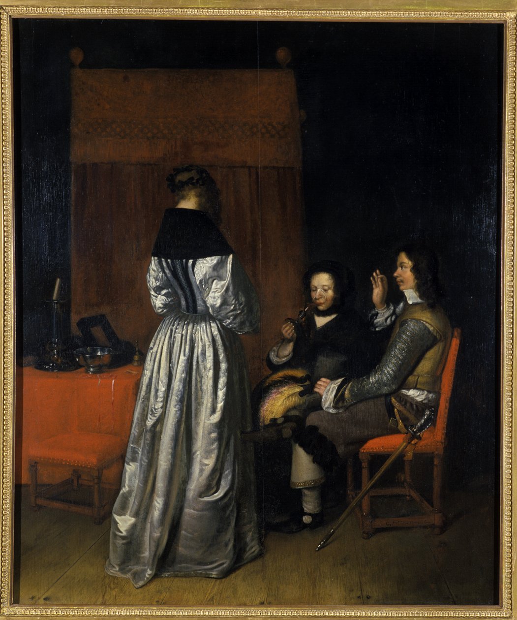 A látogatás, 1655 alkotó: Caspar Netscher