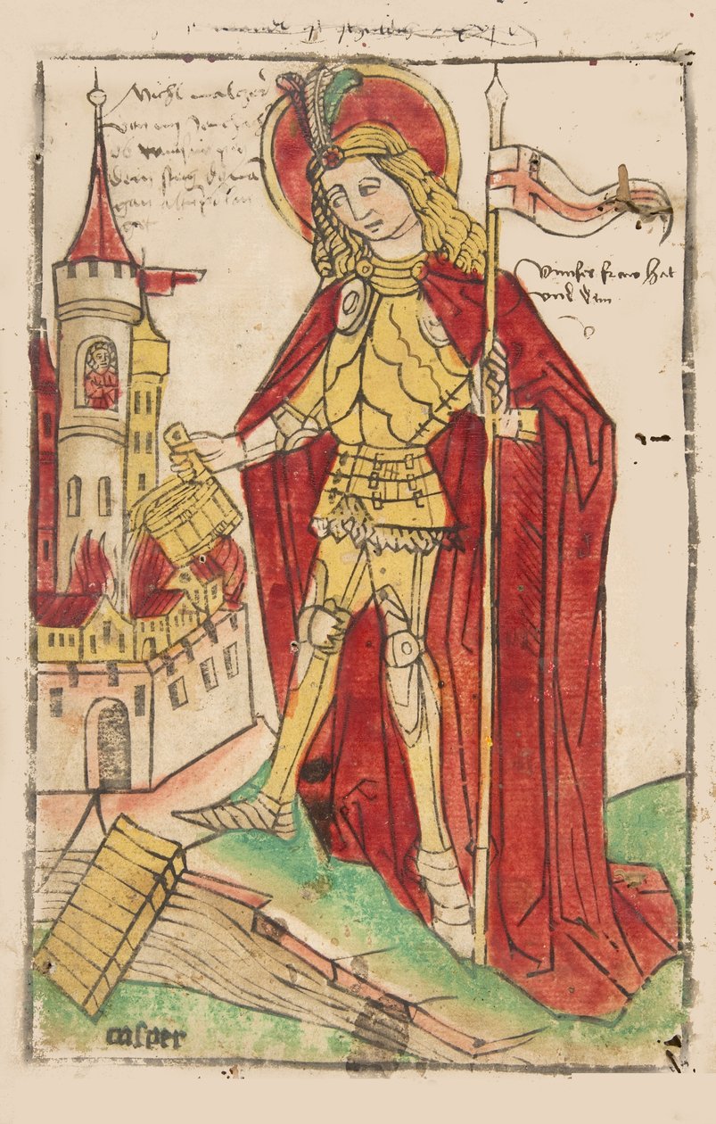 Szent Flórián, kb. 1460. alkotó: Casper