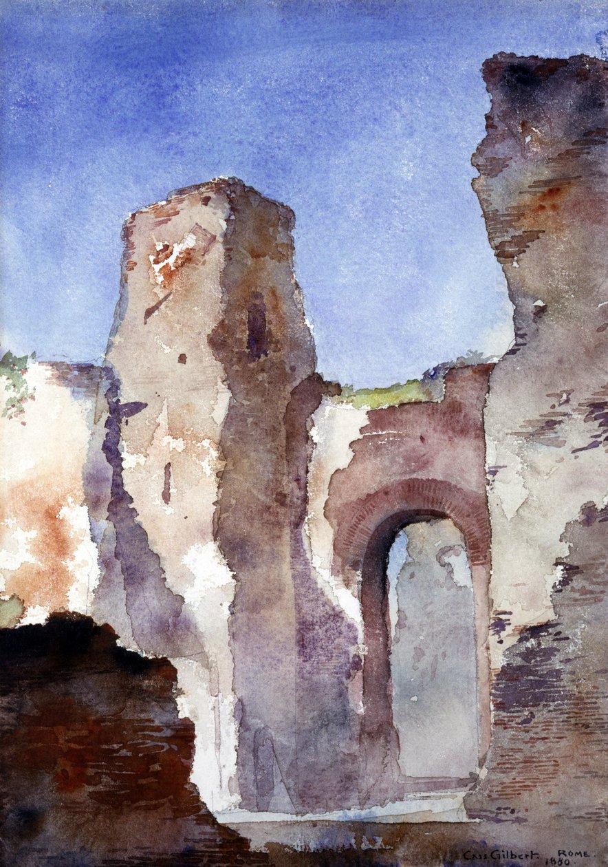 Caracalla fürdője, Róma, 1880. alkotó: Cass Gilbert