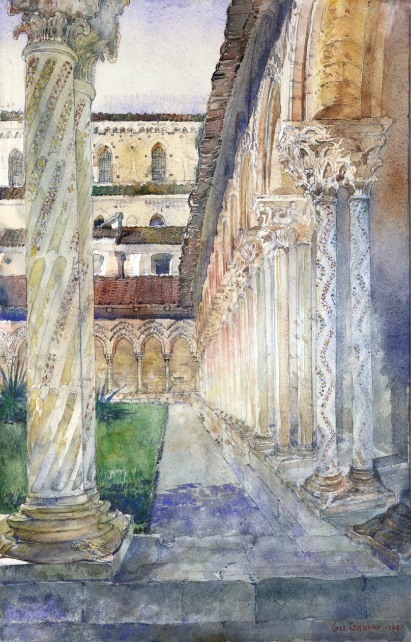 Katedrális Monrealében, Szicíliában, 1902. alkotó: Cass Gilbert