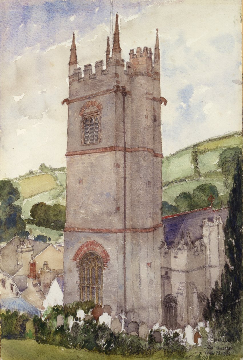 Templomtorony, Marldon, 1924. alkotó: Cass Gilbert
