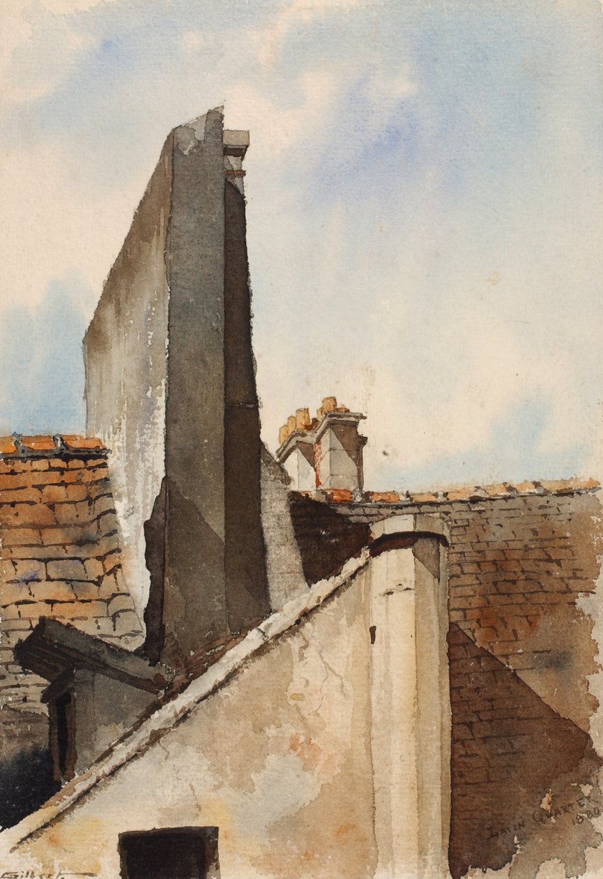 Latin negyed, Párizs, 1880. alkotó: Cass Gilbert