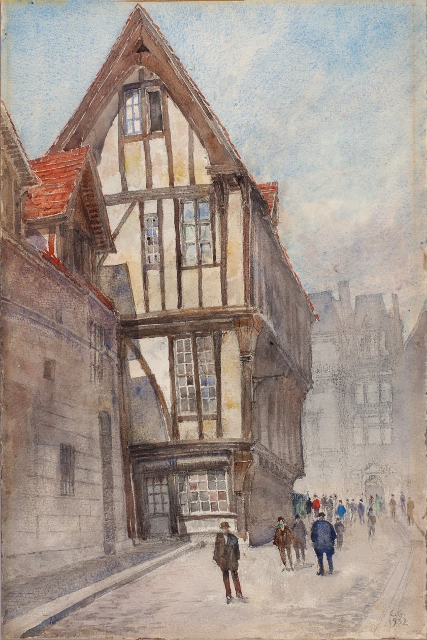 Régi ház Rouenben, 1932. alkotó: Cass Gilbert