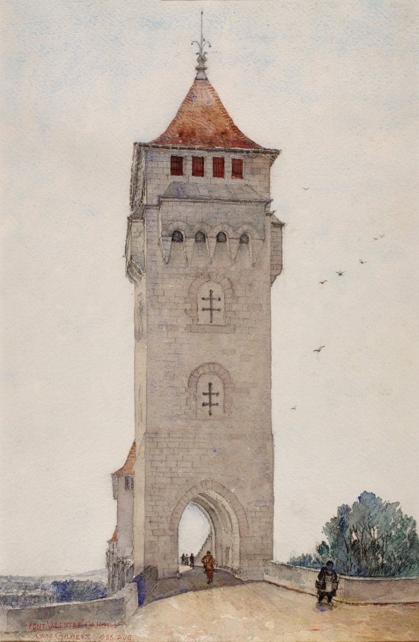 Pont Valentre, Cahors, 1926. alkotó: Cass Gilbert