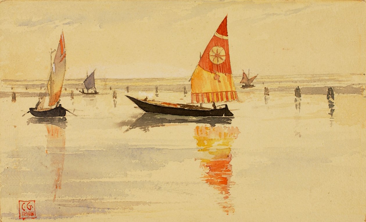 Vitorlások Velence, 1898. alkotó: Cass Gilbert