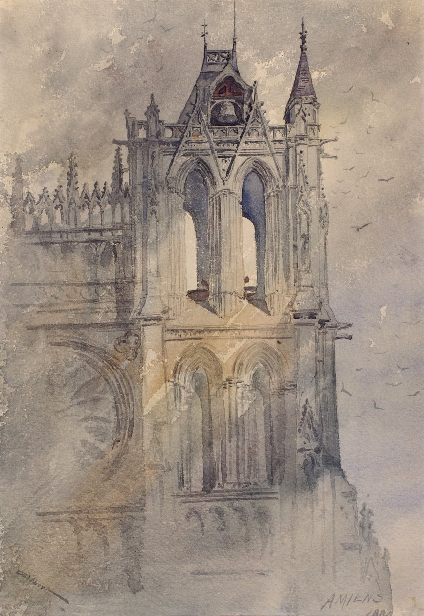 Southwest Tower, Amiens-i katedrális, 1880. alkotó: Cass Gilbert