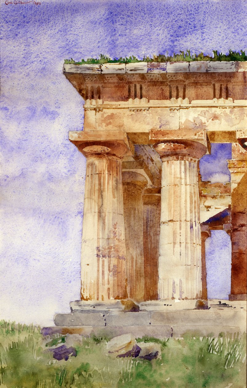 Neptun temploma, Paestum, 1898. alkotó: Cass Gilbert