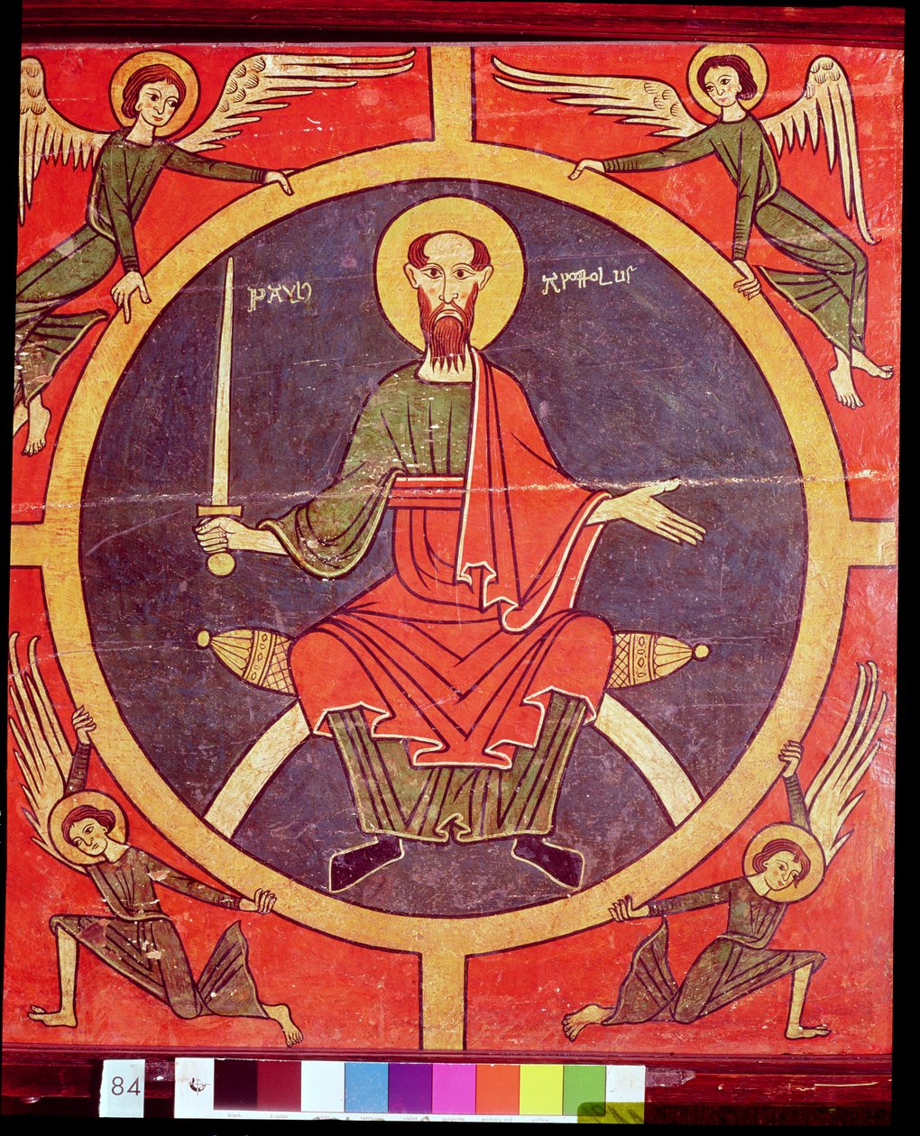 Oldaltábla egy Szent Pálnak szentelt oltárképről, 1200 körül (tempera a táblán) alkotó: Catalan School