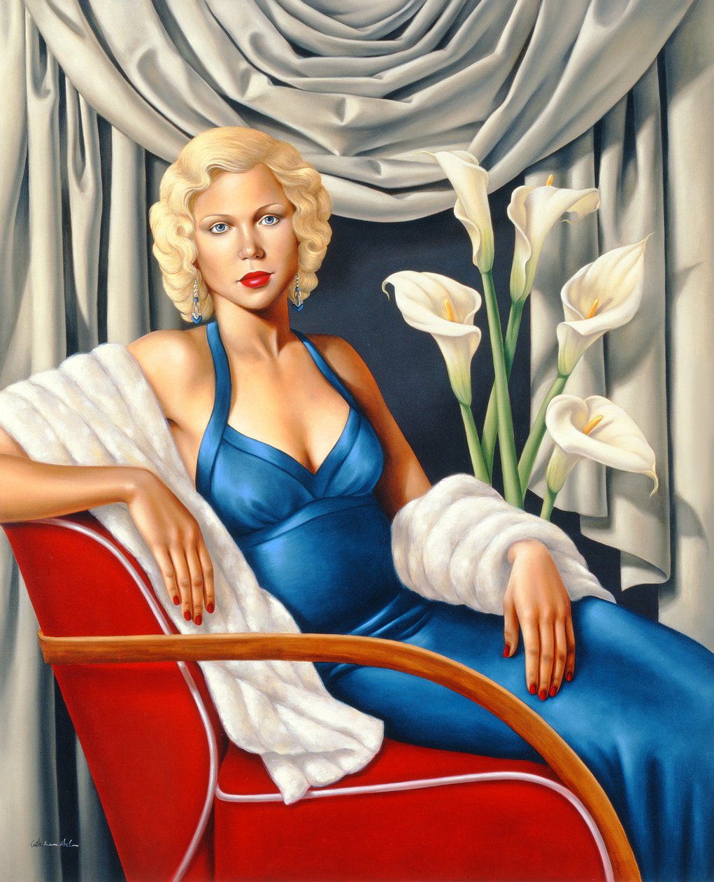 Hódolat Harlow előtt (olaj, vászon) alkotó: Catherine Abel