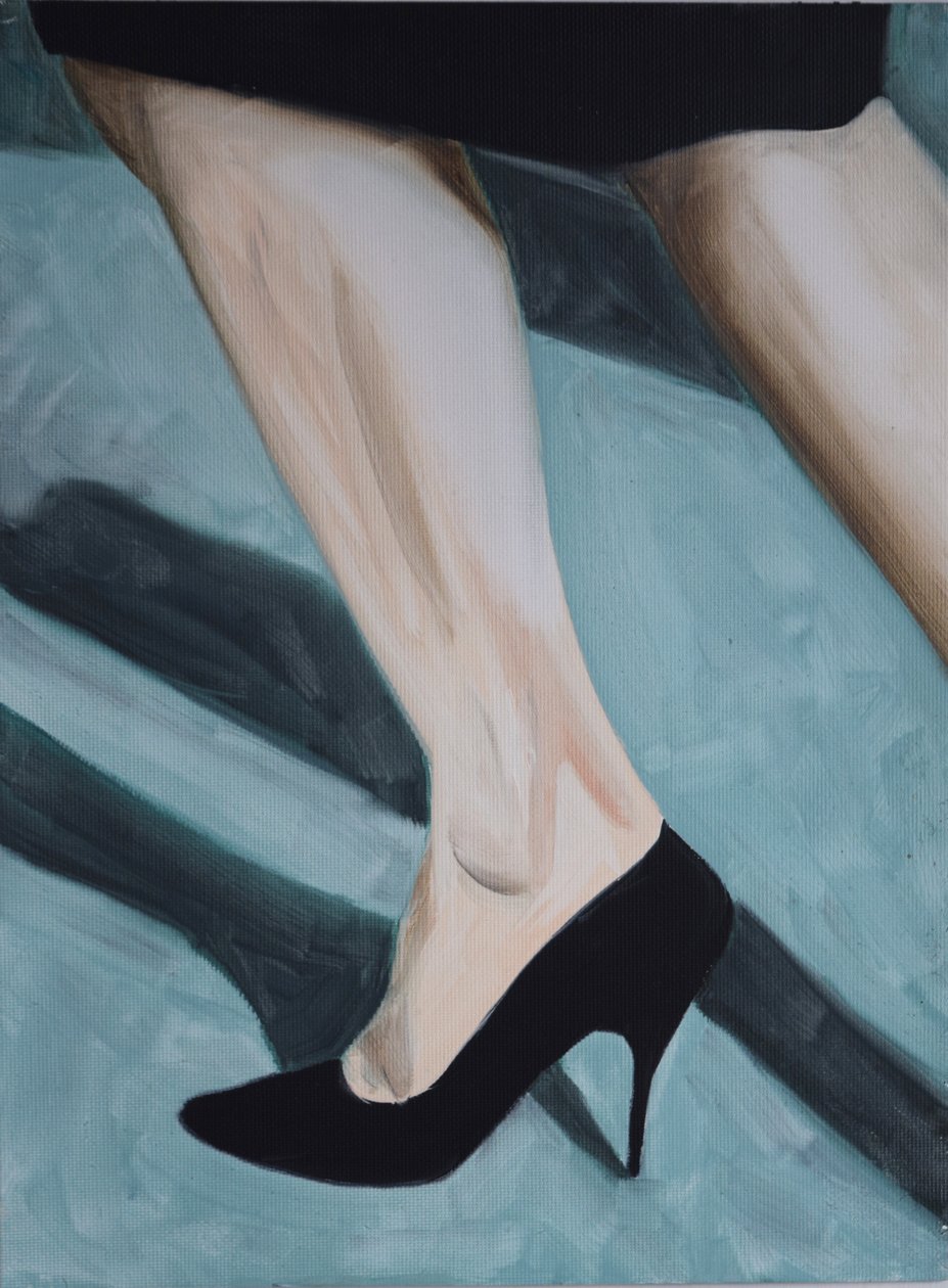 Misfit Legs 2, 2013 (olaj, papír) alkotó: Cathy Lomax