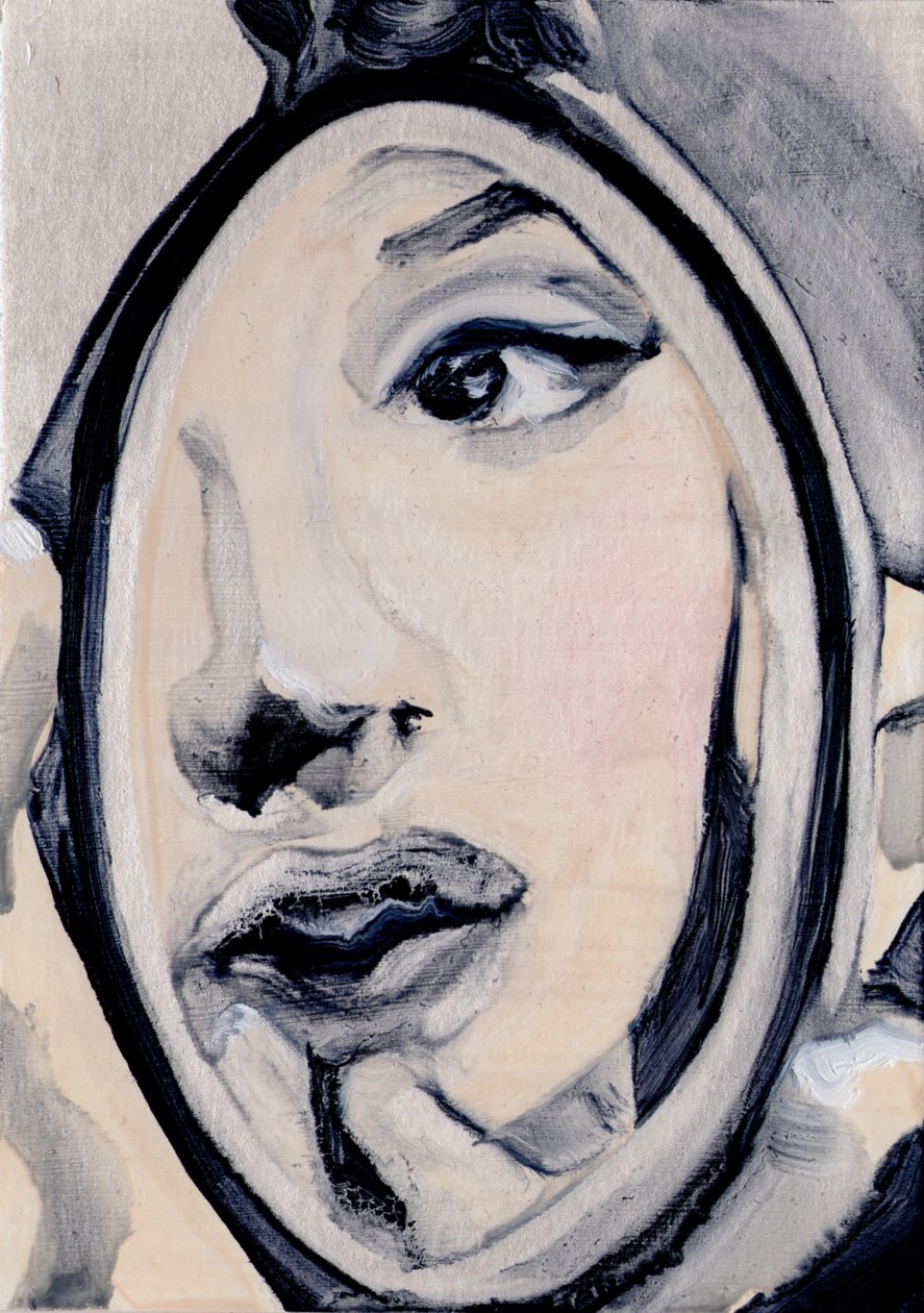 Cím nélkül, 2016 (olaj és akril, papír) alkotó: Cathy Lomax