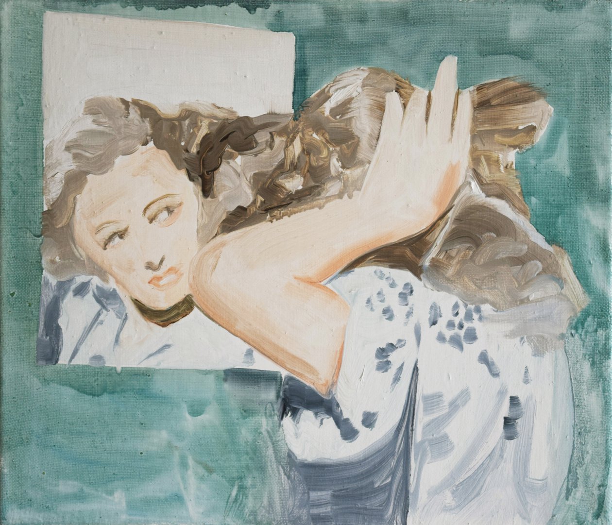 Up Do, 2017 (olaj, vászon) alkotó: Cathy Lomax