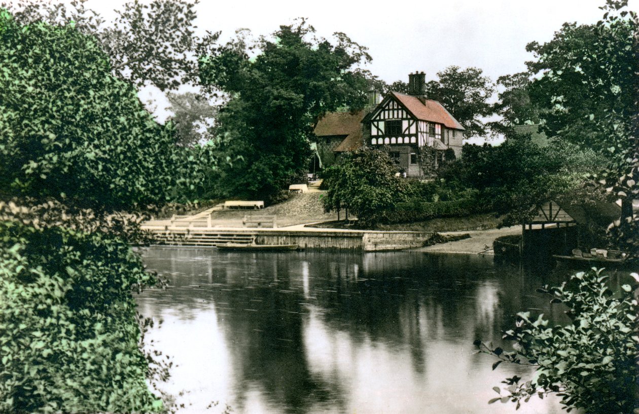 A Dee folyó Chesterben, Cheshire-ben, 1926. alkotó: Cavenders Ltd