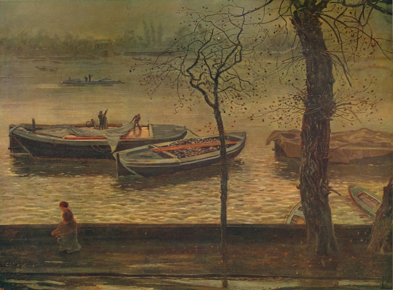 Battersea Reach, c1870, c1915 alkotó: Cecil Gordon Lawson