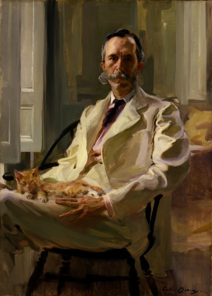 Ember a macskával (Henry Sturgis Drinker) alkotó: Cecilia Beaux
