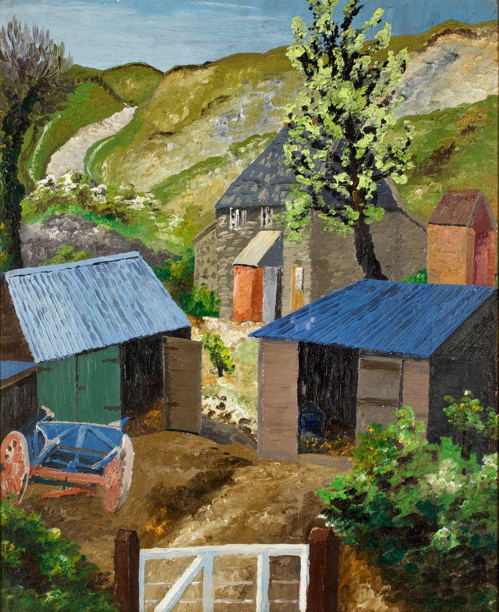 A Farmyard, Dorset alkotó: Cedric Morris