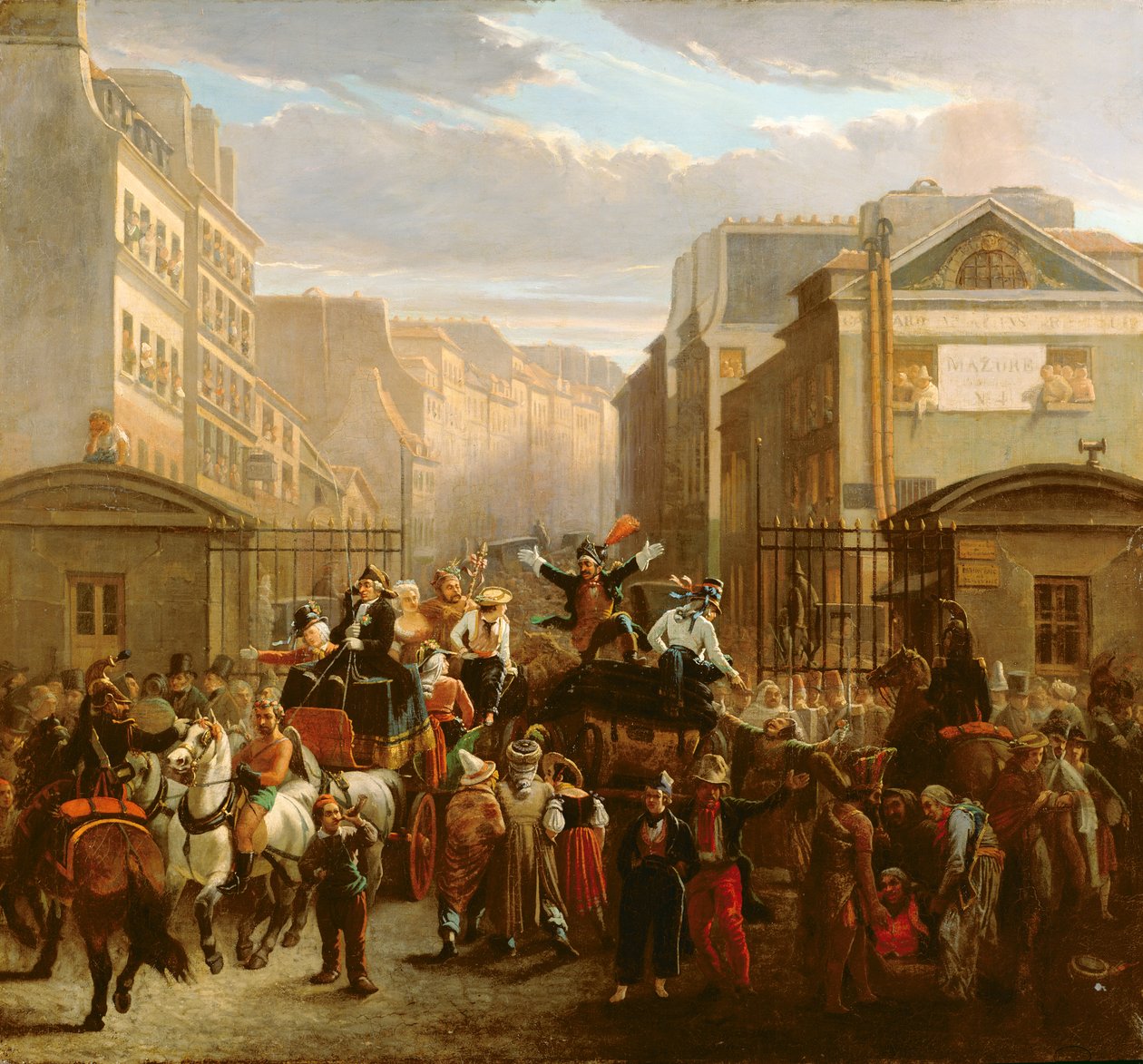 „A Courtille leszállása”, Belleville alkotó: Celestin Francois Nanteuil