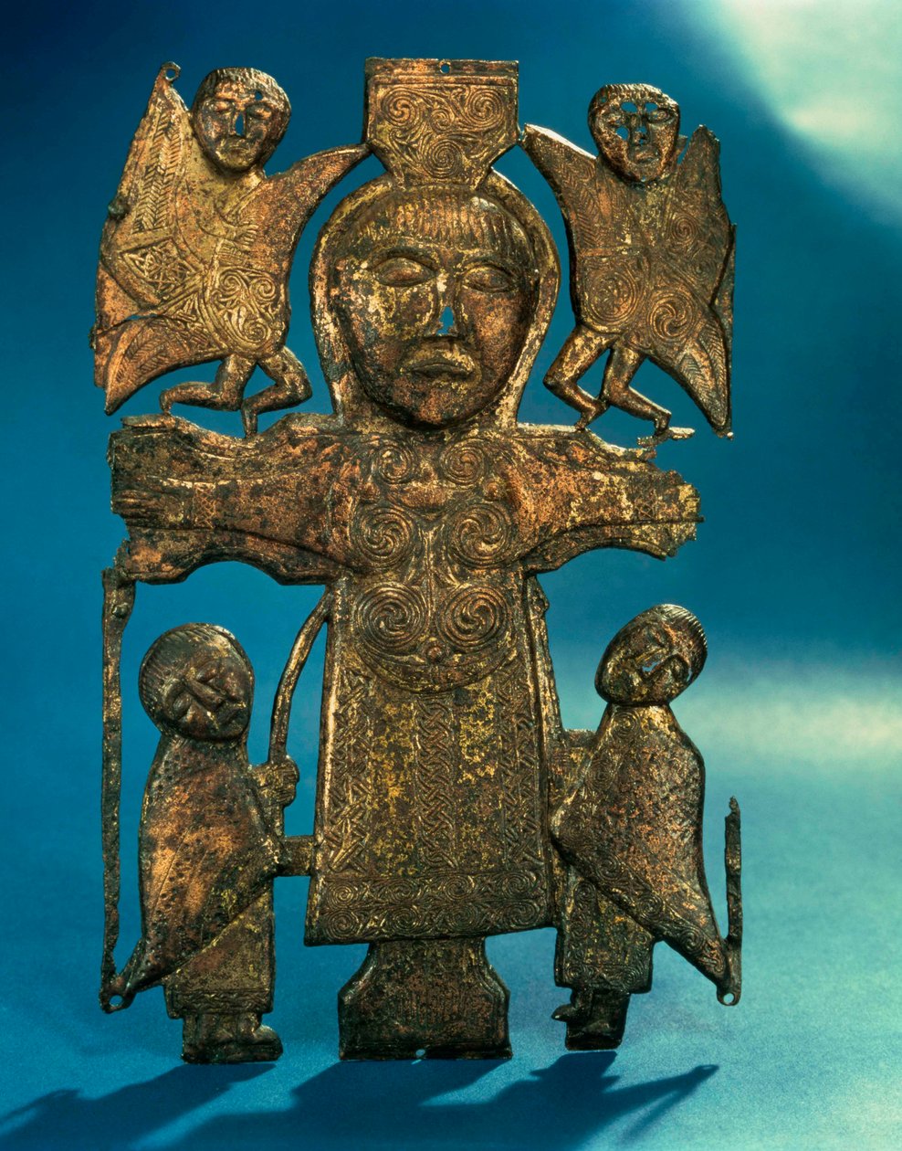 Szent János keresztrefeszítési emléktáblája, 7. század vége (aranyozott bronz) alkotó: Celtic