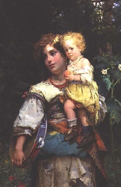 Nő és gyermek alkotó: Cesare Auguste Detti