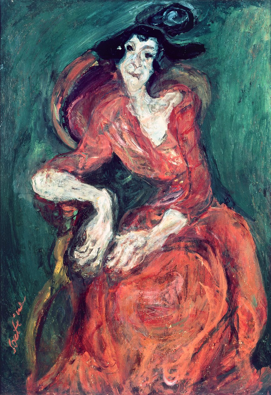 Vörös ruhás nő, 1922 alkotó: Chaim Soutine