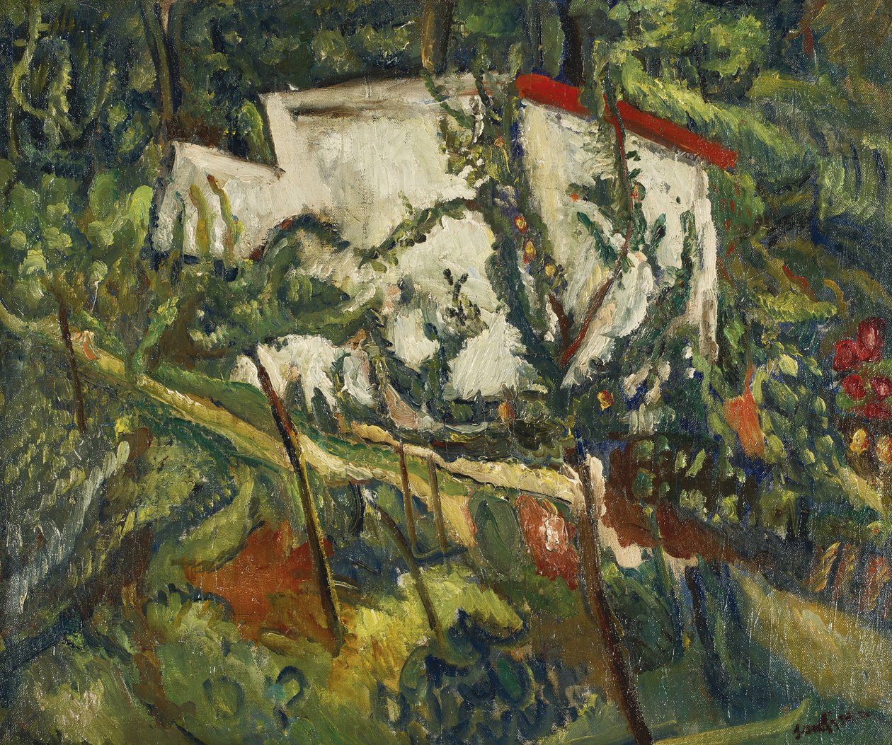 Clamart háza, c. 1918 alkotó: Chaim Soutine