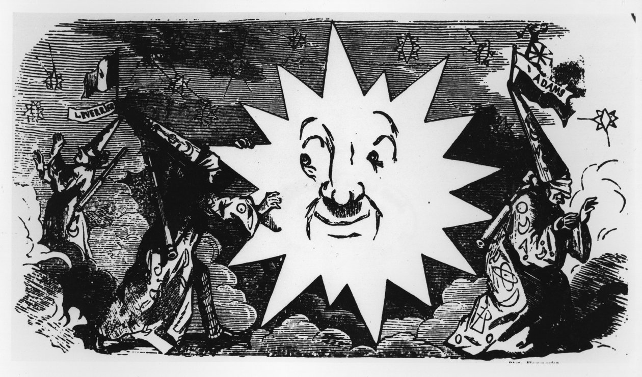 A Neptunusz felfedezésének karikatúrája a „Le Charivari”-ból, 1847. január 1. alkotó: Cham