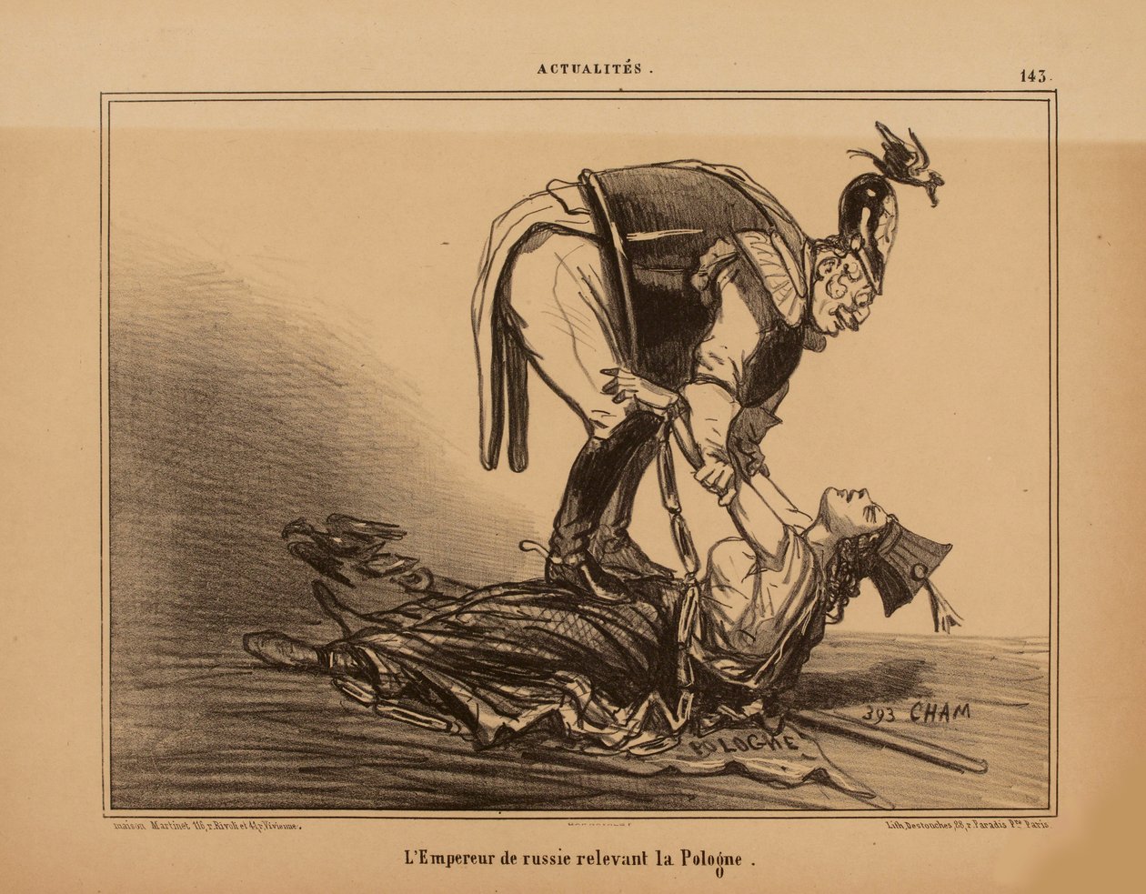 Az orosz császár felmenti Lengyelországot, 1855. alkotó: Cham