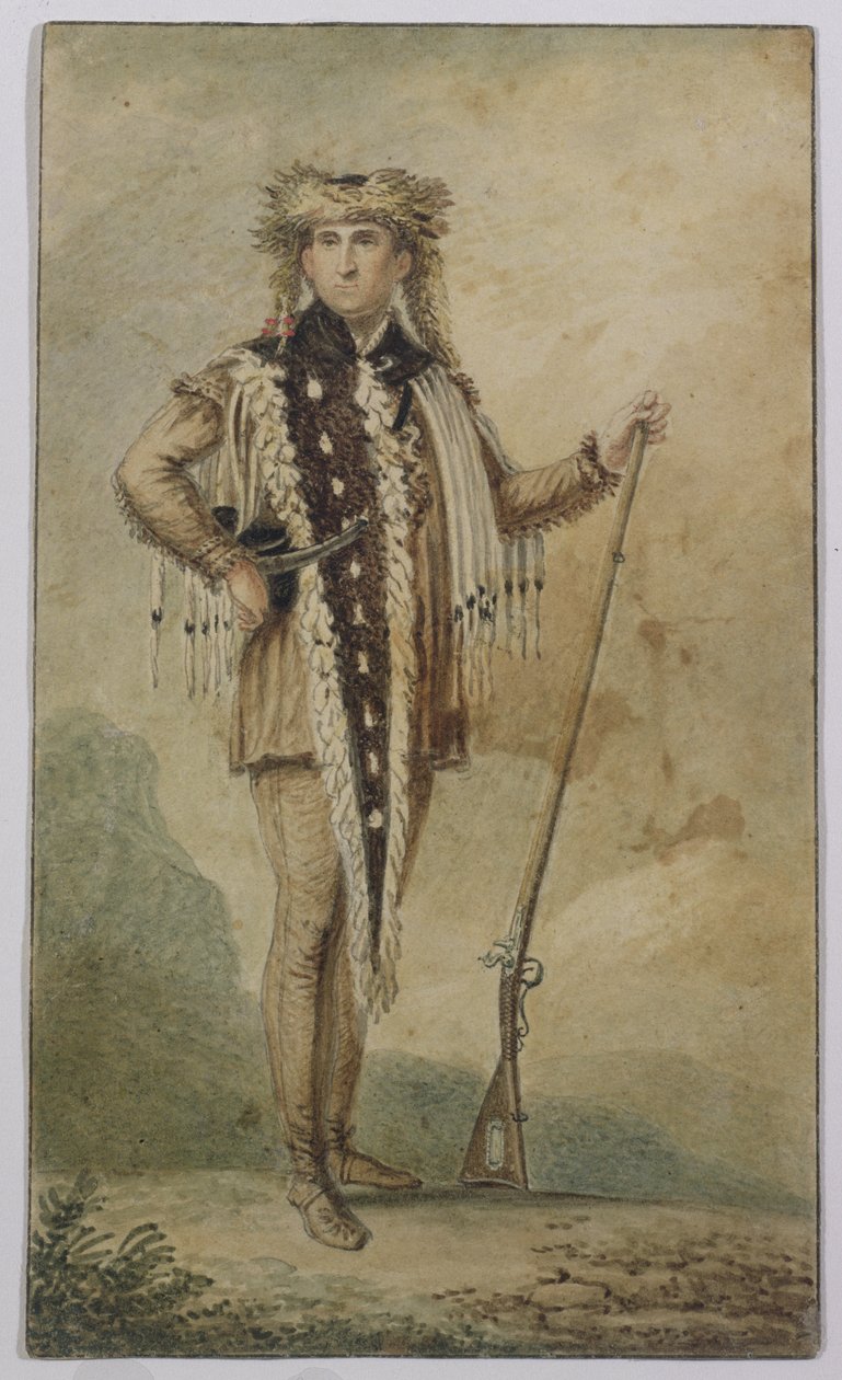 Meriwether Lewis kapitány, 1807 (wc grafit felett, papíron) alkotó: Charles Balthazar Julien Févret de Saint Mémin