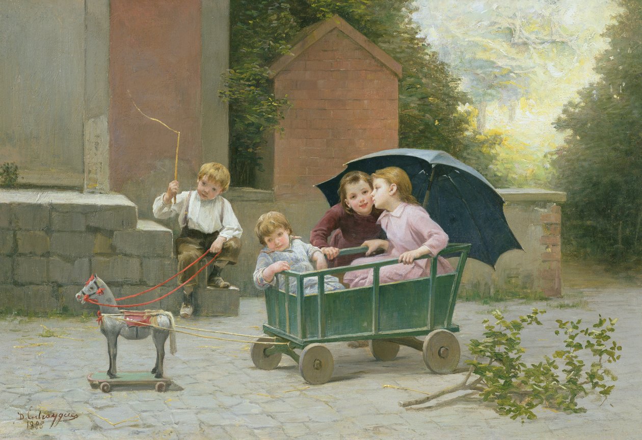 The Coach Ride, 1888 alkotó: Charles Bertrand D
