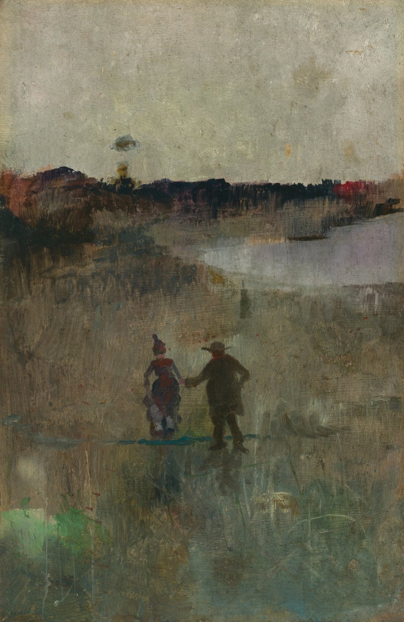 (Tájkép két kis figurával, Richmond, NSW) alkotó: Charles Edward Conder