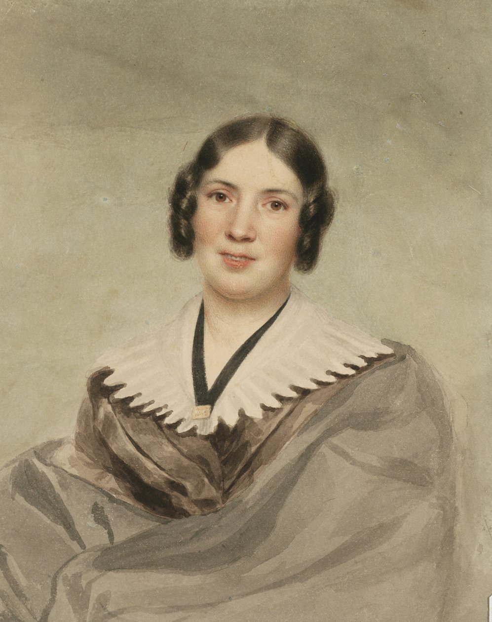 Mrs. Thomas Ingham, 1837 (wc grafittal, krémszőtt papíron) alkotó: Charles Cromwell Ingham