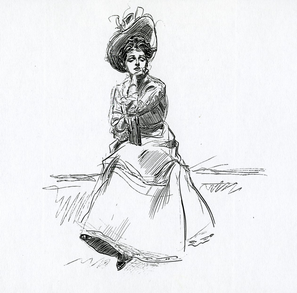 Egy Gibson-lány, 1902 körül alkotó: Charles Dana Gibson