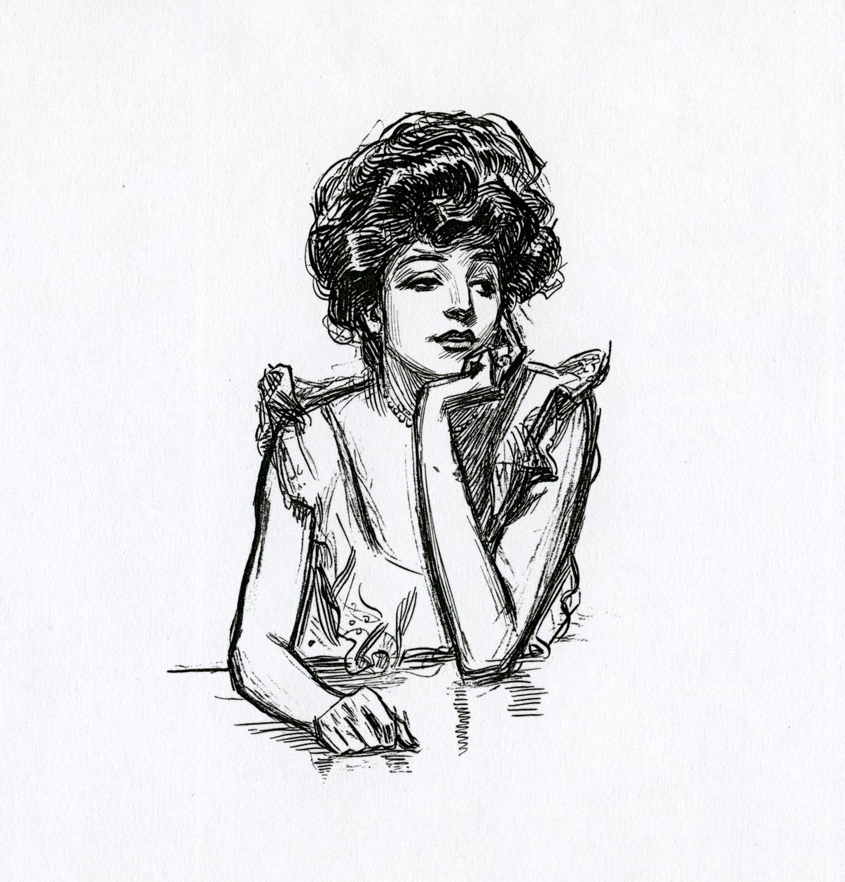 Egy Gibson lány, 1902 körül alkotó: Charles Dana Gibson
