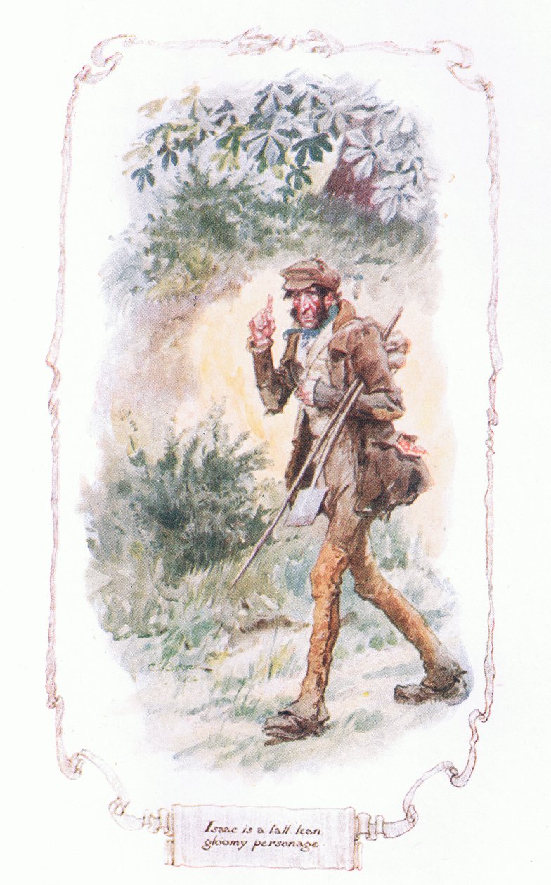 Isaac egy magas, sovány, komor személyiség. alkotó: Charles Edmund Brock