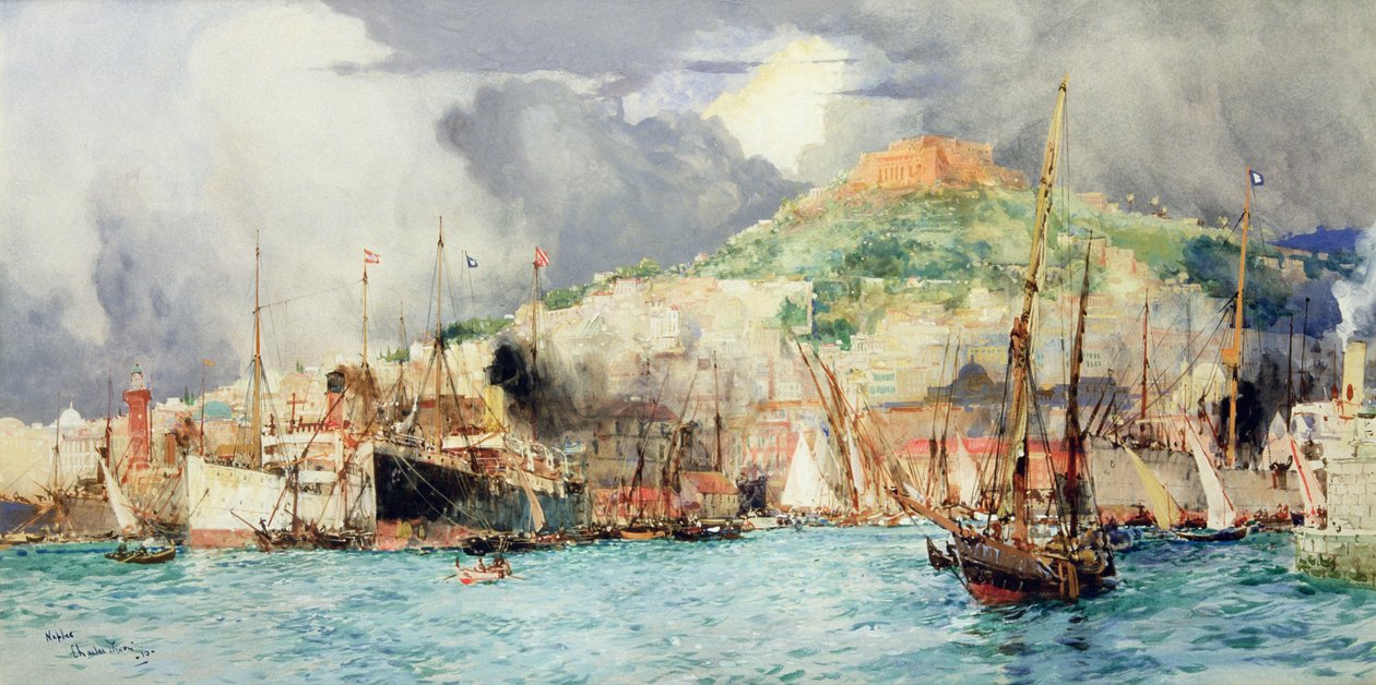 Szállítás Nápolyban alkotó: Charles Edward Dixon