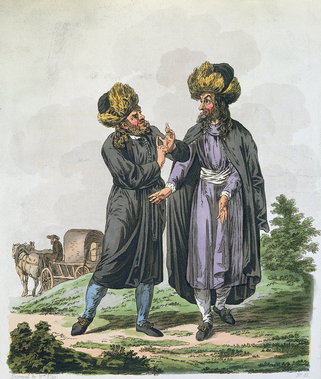 Lengyel zsidók, William Ellis (1747-1810) metszete, 1804-ben alkotó: Charles Emilius Gold