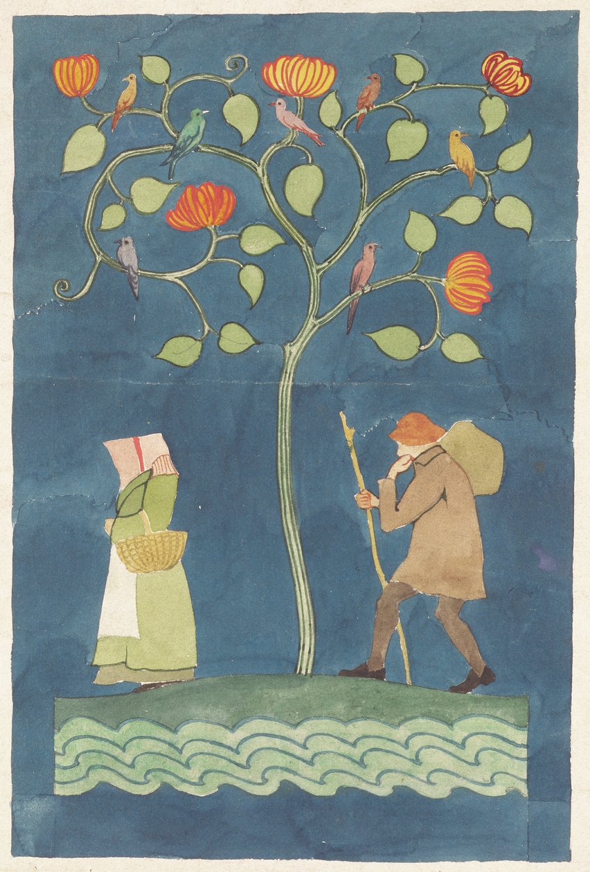 A parasztok és a virágzó fa alkotó: Charles Francis Annesley Voysey
