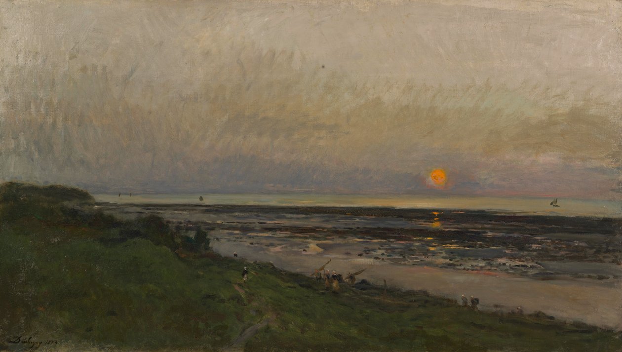 Naplemente Villerville -ben alkotó: Charles Francois Daubigny