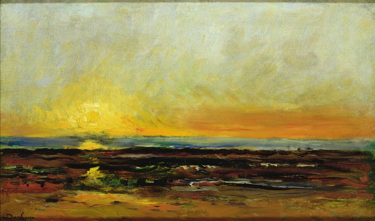 Naplemente a tenger partján alkotó: Charles Francois Daubigny