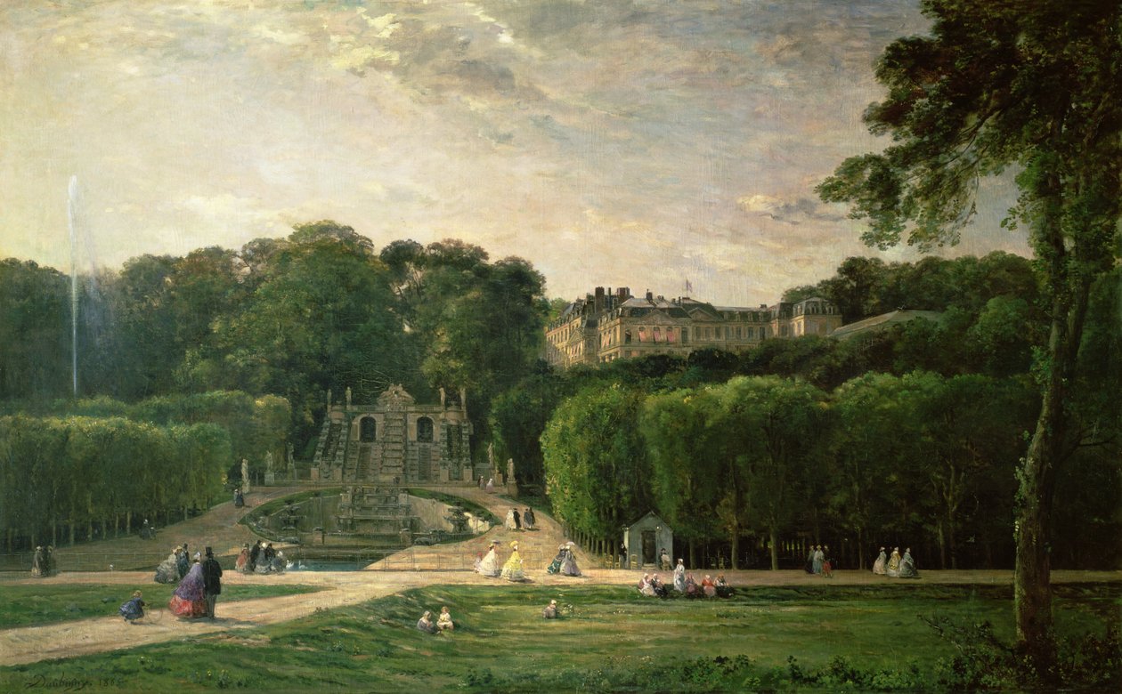A St. Cloud-i park, 1865 alkotó: Charles Francois Daubigny