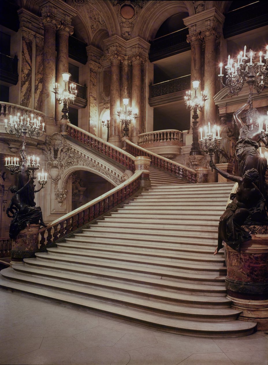 Az Opera-Garnier nagy lépcsőháza, 1860-75 alkotó: Charles Garnier