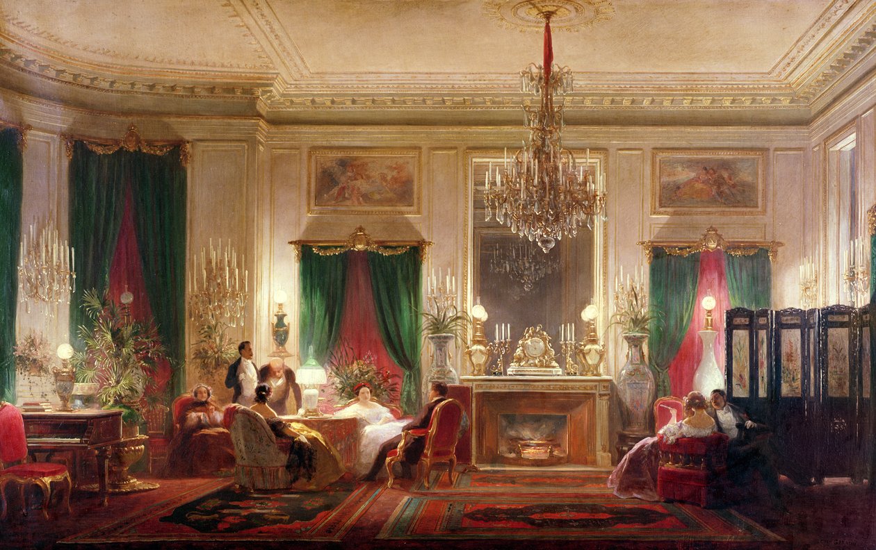 Mathilde Bonaparte hercegnő szalonja (1820-1904) Rue de Courcelles, Párizs, 1859 alkotó: Charles Giraud