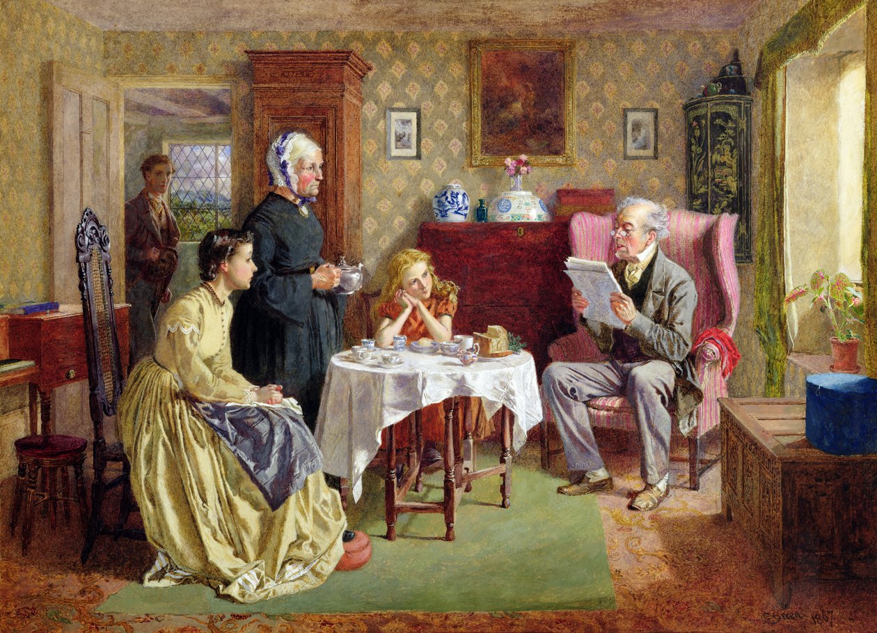 Hírek a háborúból, 1867 alkotó: Charles Green
