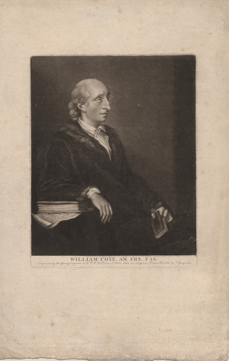 William Coxe, metszett: John Young (1755-1825), 1785 körül (mezzotint) alkotó: Charles Grignion