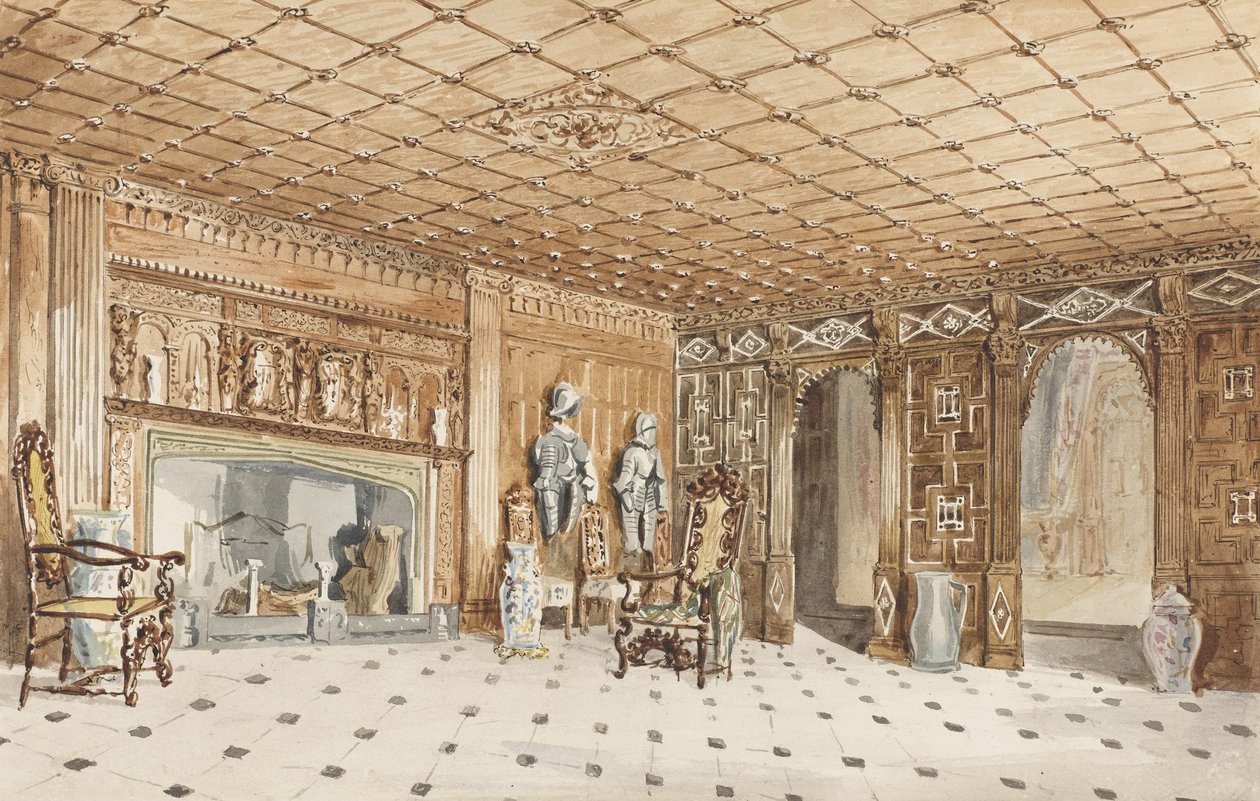 The Entrance Hall, East Sutton Place, Kent alkotó: Charles James Richardson