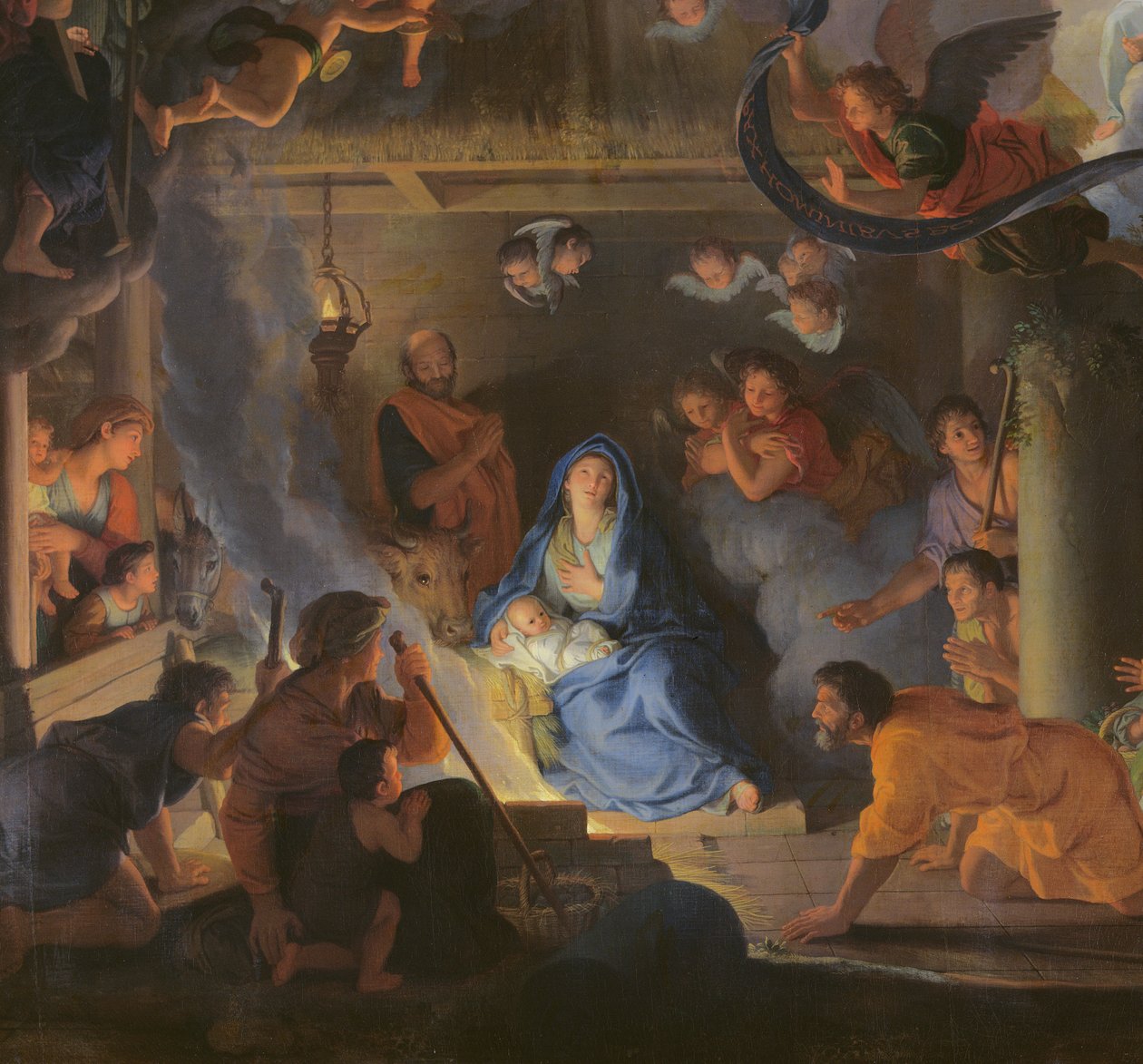 Pásztorok imádása, 1689 olaj, vászon részlete 70517 alkotó: Charles Le Brun