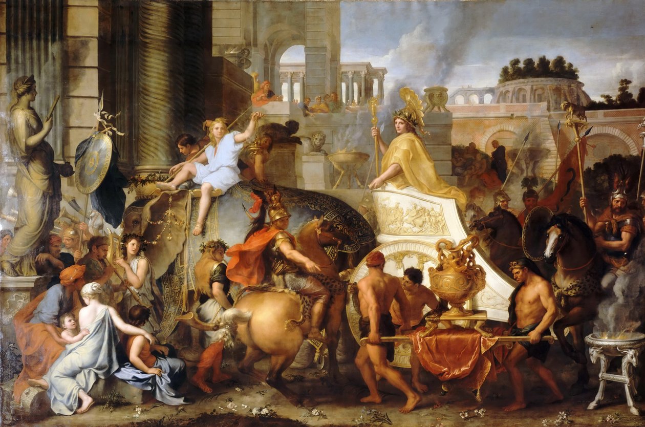 Sándor belépése Babilonba vagy Sándor diadala alkotó: Charles Le Brun